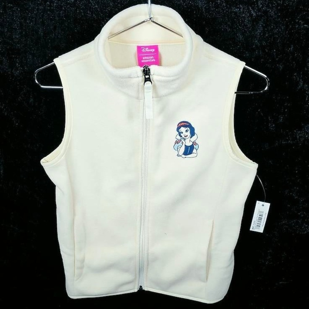 Disney Girls Snow White Fleece Vest Off White Size M 8